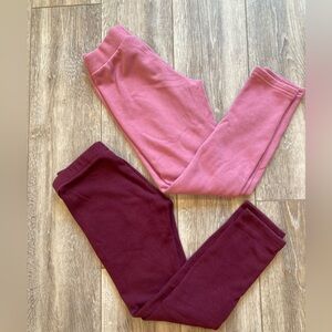 Pair of Kids Pink and Burgundy Joggers